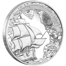 Voyage of Discovery Endeavour 1770-2020 1 uncja Srebra 2020 Proof