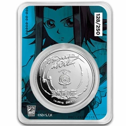 Niue: Yu-Gi-Oh! Akiza Izinski kolorowana 1 uncja Srebra 2024 Slab