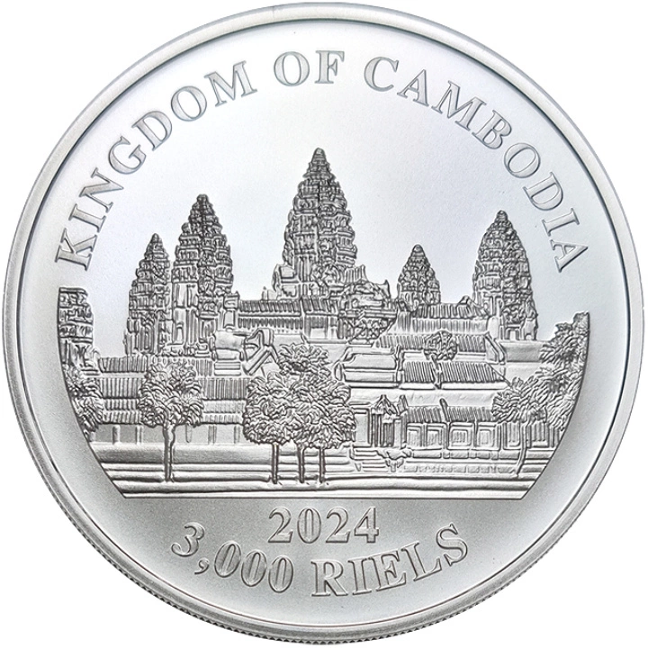 Cambodia: The Lost Tiger of Cambodia kolorowany 1 uncja Srebra 2024