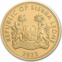 Sierra Leone: Egyptian Gods - Osiris 1 uncja Złota 2023