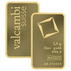  Sztabka Valcambi 2,5 grama Złota 