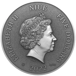 Niue: Wild - Wild Scenery $5 Srebro 2022 High Relief Antiqued Coin