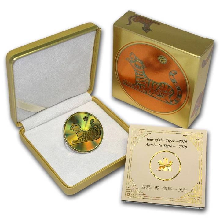 Canada: Year of the Tiger $150 Złoto 2010 Proof Hologram