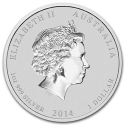 Lunar II: Rok Konia 1 uncja Srebra 2014 Edycja kolorystyczna