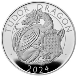 The Royal Tudor Beasts: The Tudor Dragon 1 uncja Srebra 2024 Proof