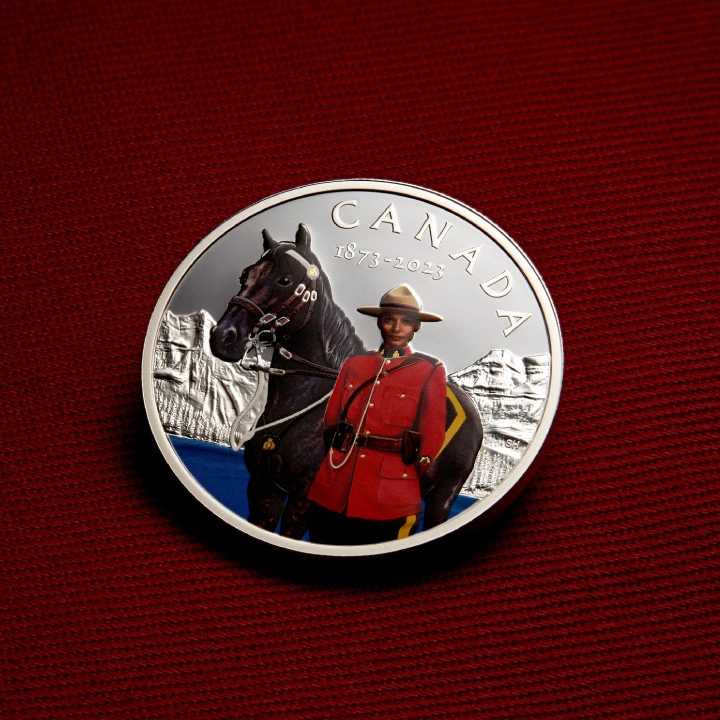Canada: 150th Anniversary of the RCMP kolorowany $20 Srebro 2023 Proof