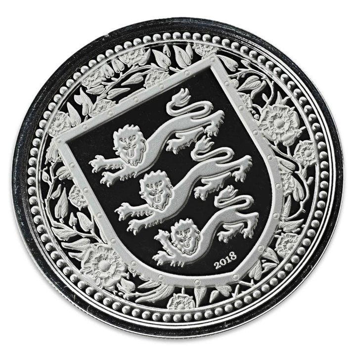 Gibraltar: Royal Arms of England 1 uncja Srebra 2018