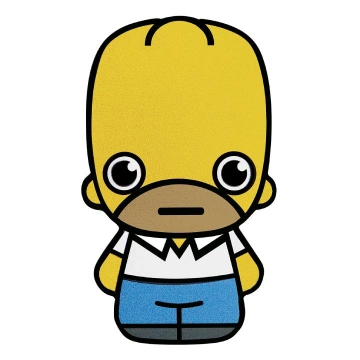 Tuvalu: Homer Simpson kolorowany 1 uncja Srebra 2022 Minted Minis Coin