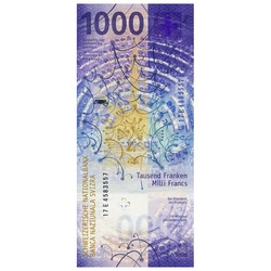 Banknot Szwajcaria 1000 Franków (1000 CHF) Obiegowy 