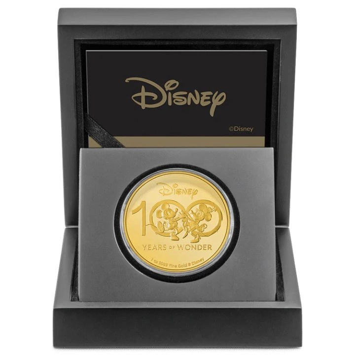 Niue: Disney 100 Years of Wonder - Mickey Mouse and Minnie Mouse 1 uncja Złota 2023 Proof