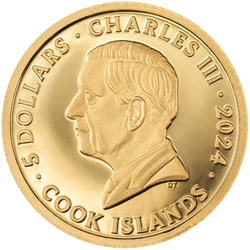 Cook Islands: Legends - Wild West 0,5 grama Złota 2024 Proof 