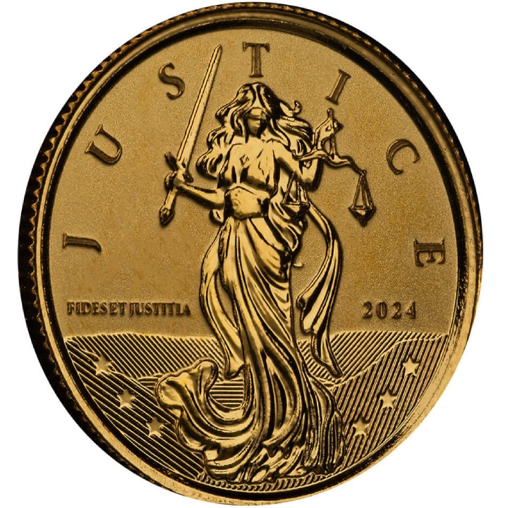Gibraltar: Lady Justice 1/10 uncji Złota 2024 Proof