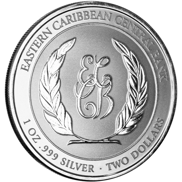 St. Lucia - Flamingos kolorowany 1 uncja Srebra 2024 Proof