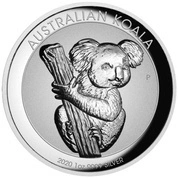 Koala 1 uncja Srebra 2020 Incused High Relief