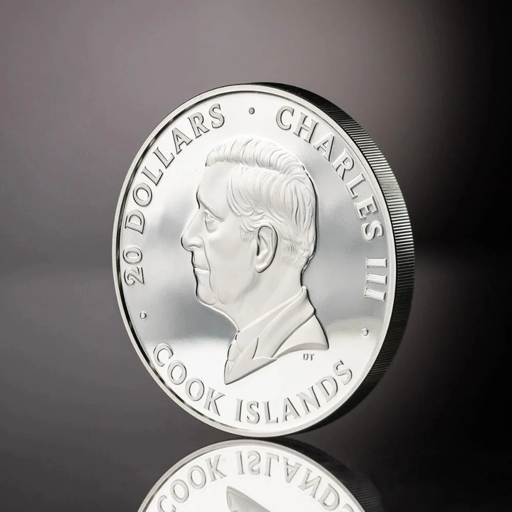 Cook Islands: Silver Burst – Rhino 3 uncje Srebra 2025 Proof