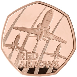 The Red Arrows 50p Złoto 2025 Proof