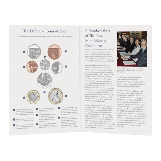 Zestaw 8 monet Miedzionikiel Wielka Brytania 2022