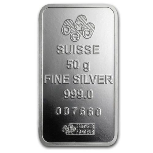 50 gramów Sztabka Srebra Pamp Fortuna