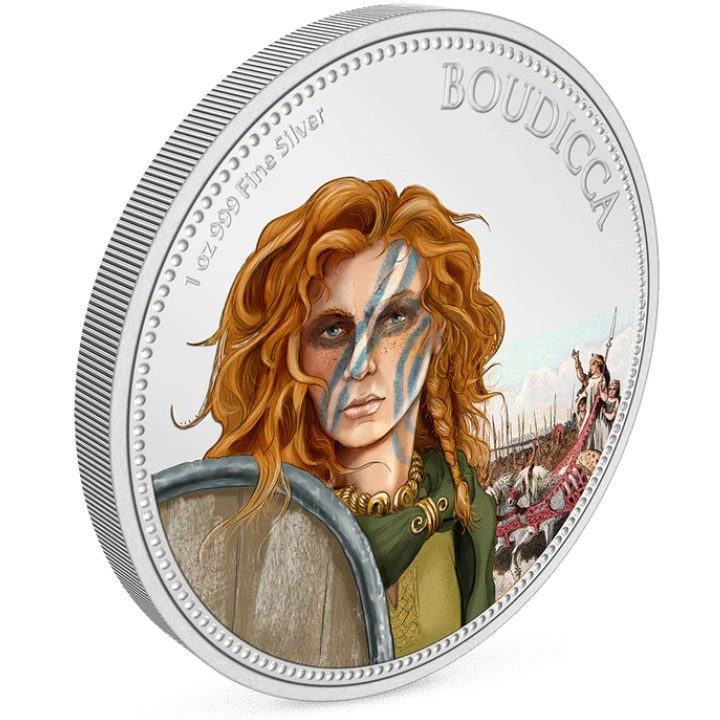 Niue: Women in History – Boudicca kolorowana 1 uncja Srebra 2022 Proof