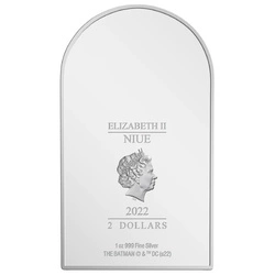 Niue: The Batman - Batmobile kolorowany 1 uncja Srebra 2022 Proof
