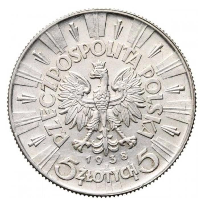 Polska: 5 zł Jóżef Piłsudski Srebrna Moneta Różne Roczniki