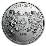 Wojna brytyjsko-amerykańska (War of 1812) 3/4 uncji Srebra 2012