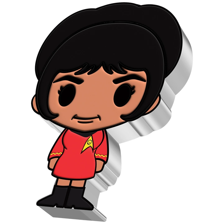 Niue: Star Trek - Nyota Uhura Chibi Coin kolorowany 1 uncja Srebra 2022 Proof