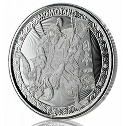 Samoa: Legends of Japan Series - Momotaro and the Demon Subdued in Ukiyoe Style 1 uncja Srebra 2020 Prooflike