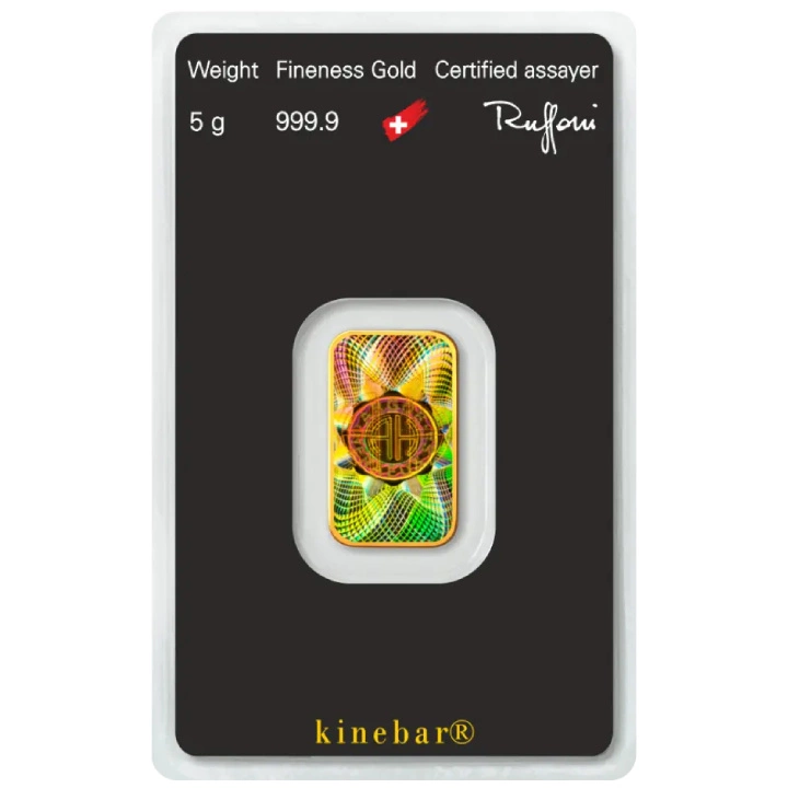 Sztabka Kinebar Argor Heraeus 5 gramów Złota