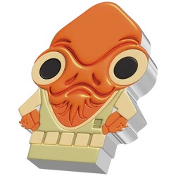 Niue: Star Wars - Admiral Ackbar Chibi Coin kolorowany 1 uncja Srebra 2022 Proof