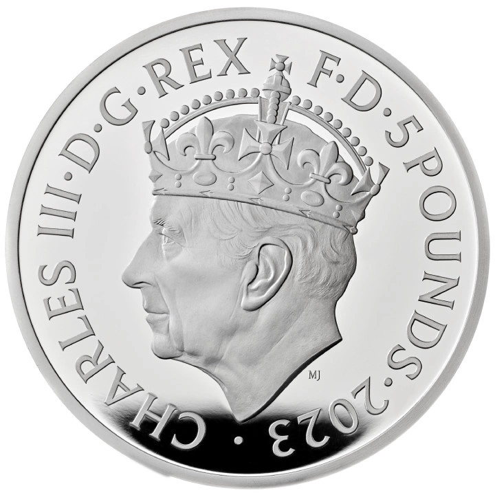 The Coronation of His Majesty King Charles III £5 Srebro 2023 Proof