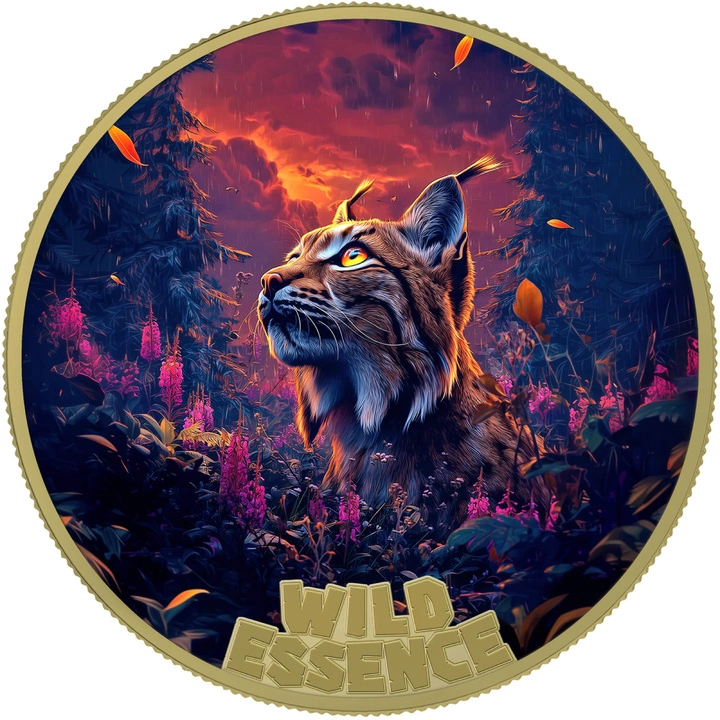 Liberia: Zestaw 5 monet Wild Essence kolorowany/pozłacany 1 uncja Srebra 2025 Proof