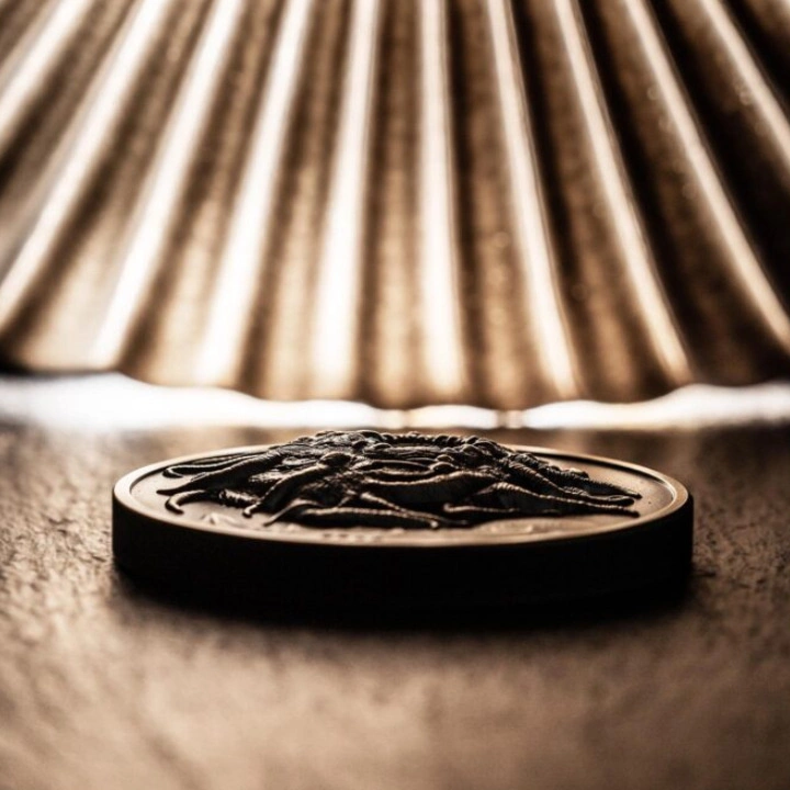 Palau: H.P. Lovecraft - Azathoth kolorowany 3 uncje Srebra 2023 Ultra High Relief Antiqued Coin