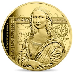 Francja: Museum Masterpieces - Mona Lisa 1 uncja Złota 2019 Proof