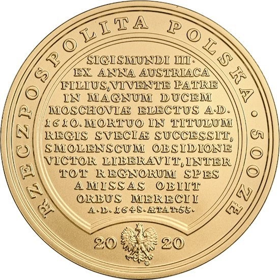 Skarby Stanisława Augusta – 500 ZŁ Władysław IV Waza