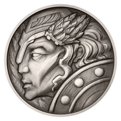 Niue: Mythological Figures - Valkyrie Stand 1 uncja Srebra 2025 Antiqued Coin