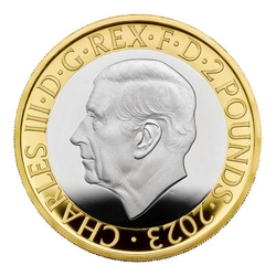 Edward Jenner £2 pozłacany Srebro 2023 Proof 