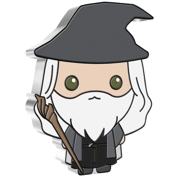 Niue: The Lord of the Rings - Gandalf Chibi Coin kolorowany 1 uncja Srebra 2021 Proof