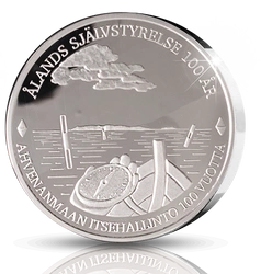 Åland Autonomy - 100 Years 20 Euro Srebro 2021 Proof
