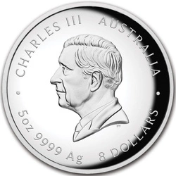 Perth Mint: Lunar III - Rok Węża 5 uncji Srebra 2025 Proof High Relief