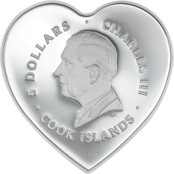 Cook Islands: Brilliant Love – Blossom kolorowany 20 gramów Srebra 2026 Crystal Proof