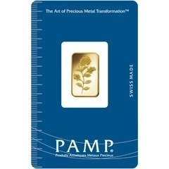 5 gramów Sztabka Złota Pamp Róża