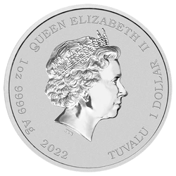 Tuvalu: Street Fighter - Chun Li kolorowana 1 uncja Srebra 2022 (Moneta w karcie)