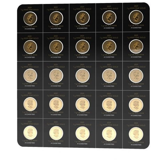 Kanadyjski Liść Klonowy  25 x 1 gram Złota 2021
