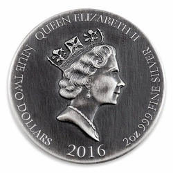 Niue: Biblical - The Good Samaritan 2 uncje Srebra 2016 Proof Antiqued Coin 