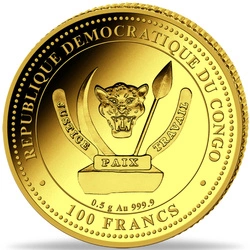 Congo: Prehistoric Life II - Triceratops 0.5 grama Złota 2024 Proof
