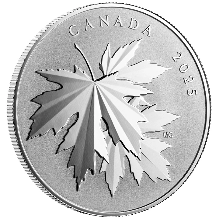 Kanadyjski Liść Klonowy “Gleaming Maple Leaf” $10 Srebro 2025 Reverse Proof