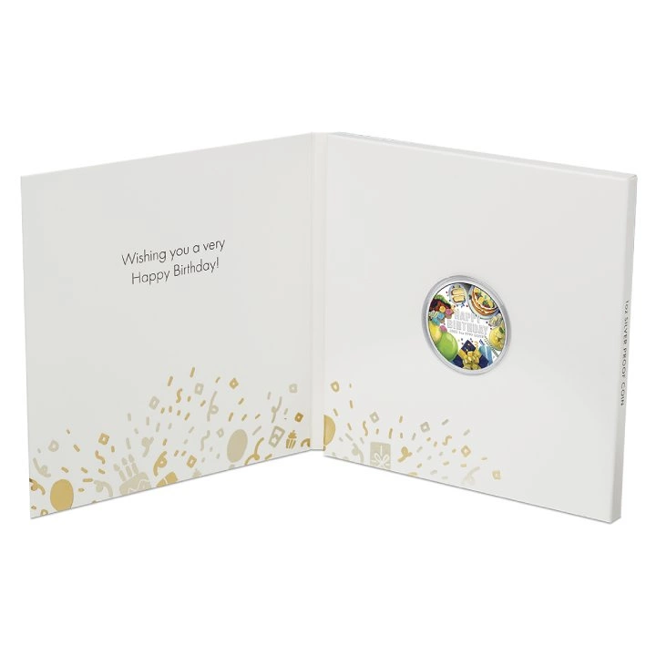 Happy Birthday kolorowany 1 uncja Srebra 2023 Proof