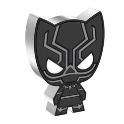 Niue: Marvel Black Panther Chibi Coin kolorowany 1 uncja Srebra 2023 Proof