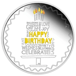 Urodziny kolorowane 1 uncja Srebra 2022 Proof